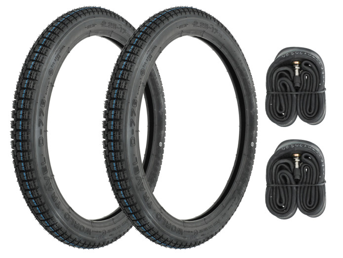 17 inch 2.25x17 Deestone D776 tire set Puch Maxi S / N / K / X30 / X50