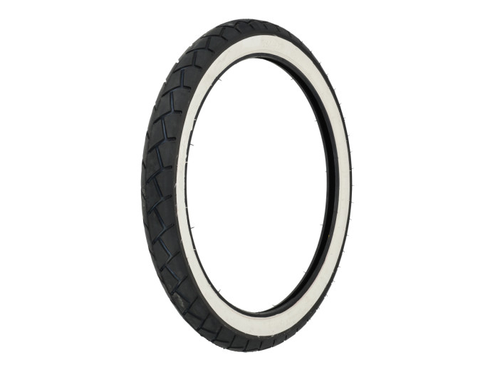17 inch 2.25x17 Sava / Mitas MC11 tire semi slick white wall