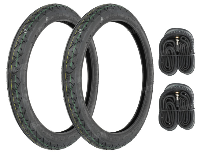 17 inch 2.25x17 Deestone D798 tire semi slick set Puch Maxi S / N / K / X30 / X50 main