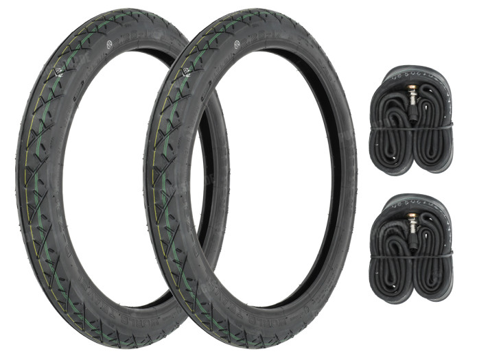 17 inch 2.25x17 Deestone D798 banden semi slick set Puch Maxi S / N / K / X30 / X50