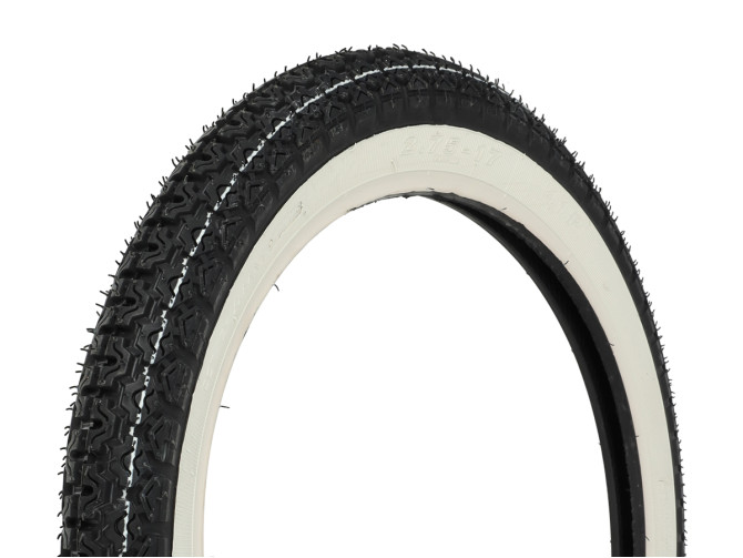 17 inch 2.75x17 Kenda K265 4P tire white wall street profile product