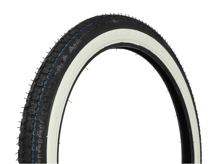 19 inch 2.25x19 Kenda K252 tire white wall street profile