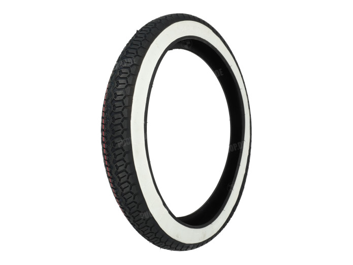 16 inch 2.25x16 Mitas B-8 tire white wall street profile