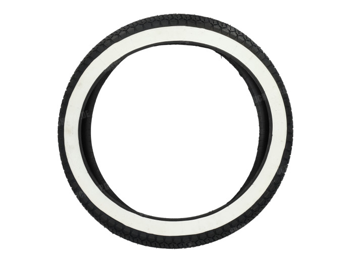 16 inch 2.25x16 Mitas B-8 tire white wall street profile