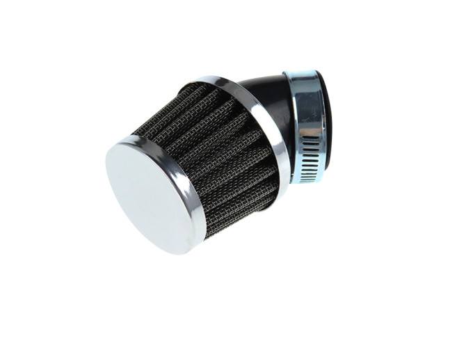 Luftfilter 32mm Powerfilter Schräg 45 Grad Chrom product