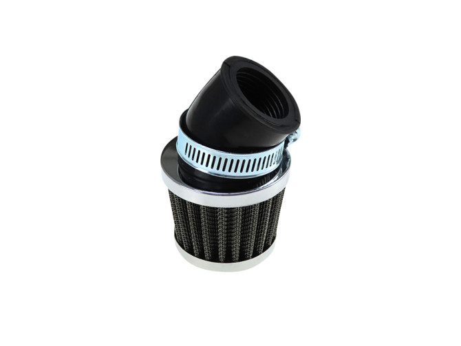 Luchtfilter 32mm power 45 graden schuin chroom product