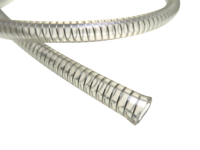 Fuel hose 6x11mm PVC with spring high quality (1 meter)