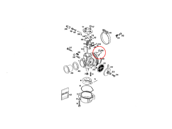 Dellorto SHA carburateur choke hevel 40 product