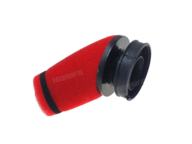 Air filter 60mm power TNT red angled Dellorto SHA main