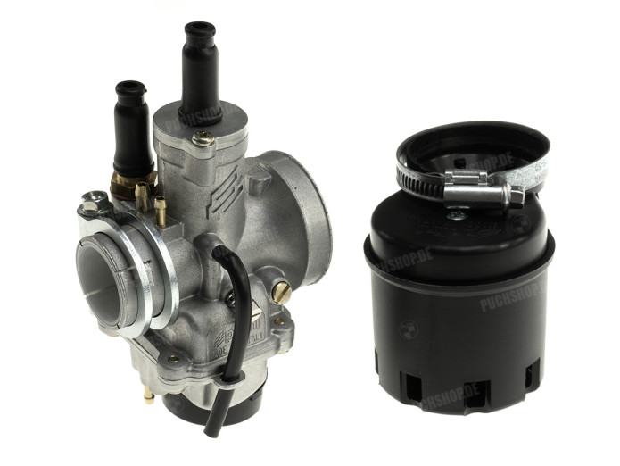 Polini CP 21mm carburetor cable choke clamp connection with air filter