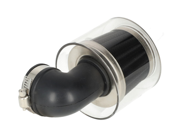 Luchtfilter 35mm powerfilter met kap haaks 90 graden (Dellorto PHBG)