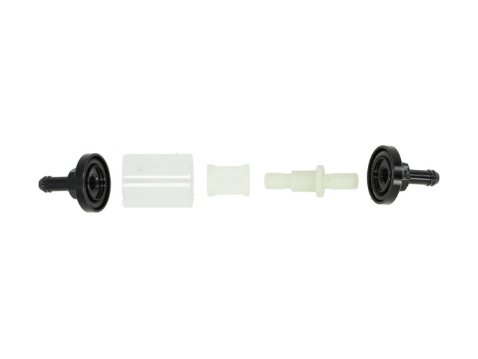Benzinfilter transparent teilbar Schwarz