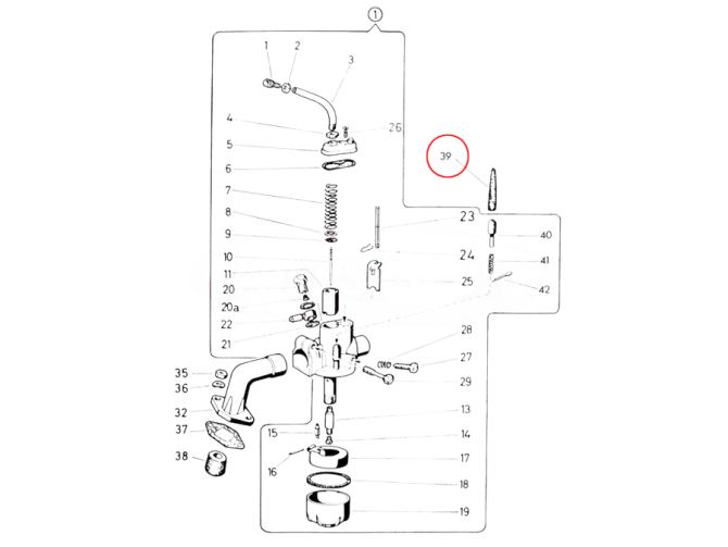 Bing 12-15mm carburateur choke verlenging model als origineel product