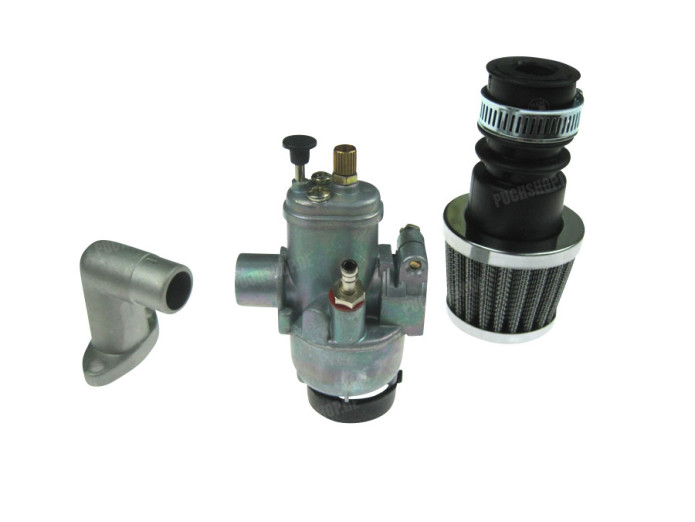 Bing 15mm carb replica 3.5mm sproeier powerfilter Puch Maxi