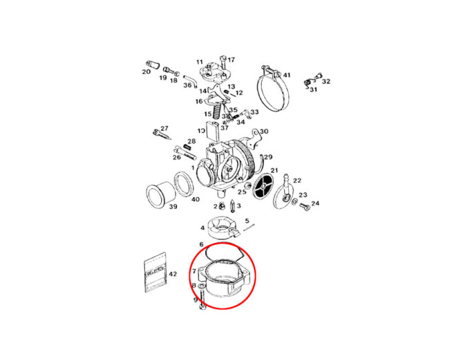 Dellorto SHA carburetor float bowl original product