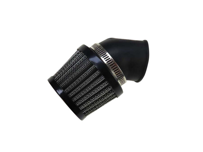Luchtfilter 32mm powerfilter schuin 45 graden zwart product