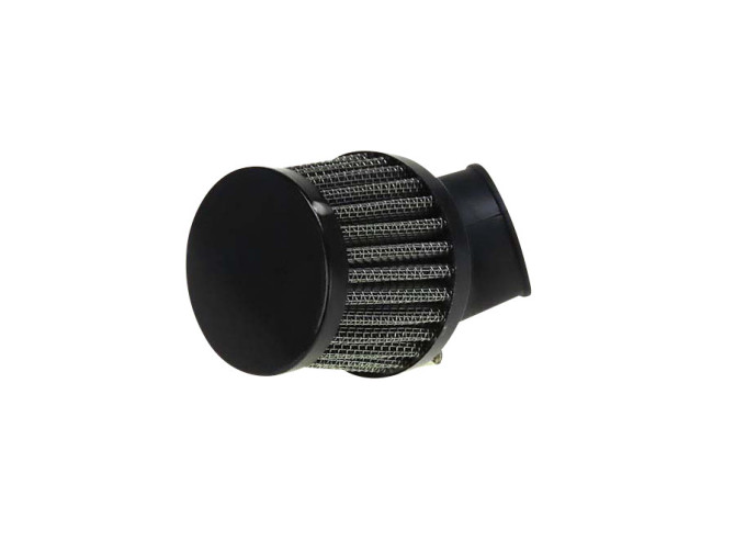 Luchtfilter 32mm powerfilter schuin 45 graden zwart product