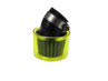 Air filter 26mm / 35mm power 45 degrees angled chrome with yellow cap thumb extra