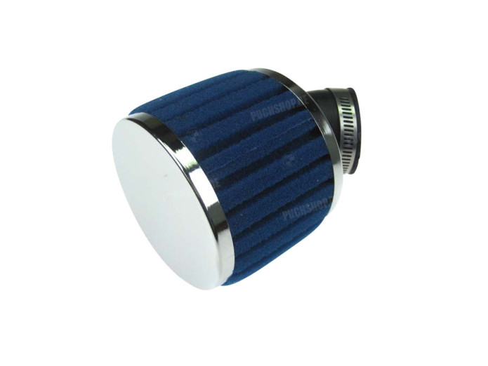 Luchtfilter 28mm / 35mm schuim schuin blauw 