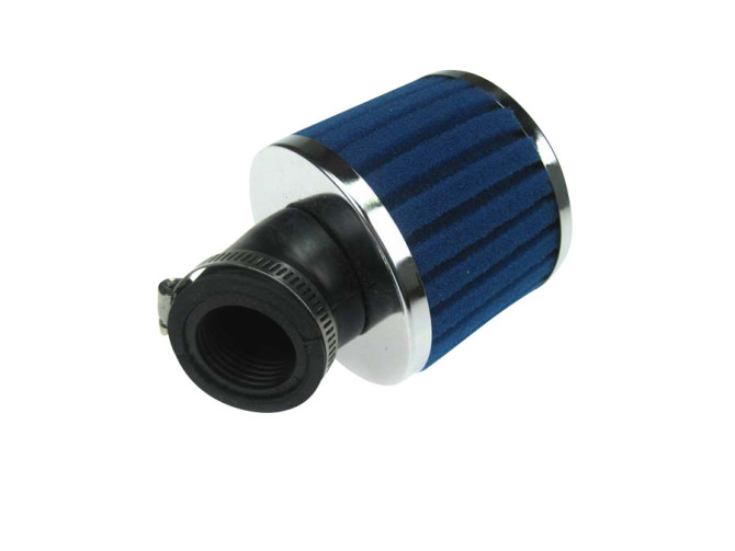 Luchtfilter 28mm / 35mm schuim blauw schuin  product