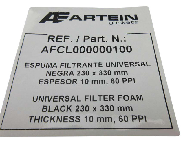 Air filter foam 60PPI black universal product