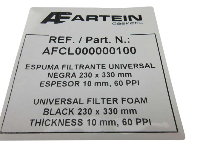 Luftfilter schaum Artein 60 PPI Universal product
