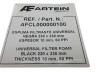 Luchtfilter element Artein 60 PPI universeel schuim Luchtfilter element Artein 60 PPI universeel schuim