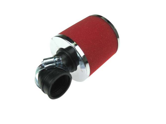 Air filter 35mm foam red angled 90 degrees  product