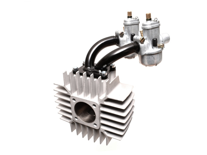 Reed valve manifold 74cc Gilardoni Italkit 2x Bing 15mm MLM
