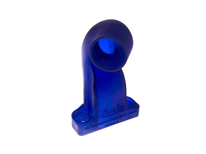 Spruitstuk Dellorto PHBG 24mm Puch Maxi E50 gebogen kunststof blauw Wirth It