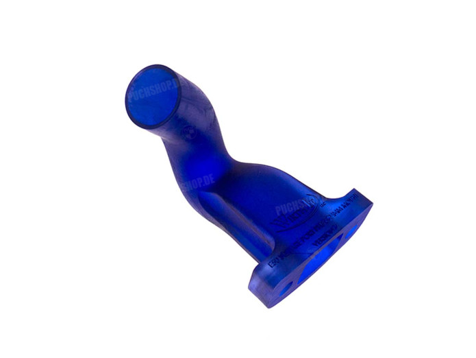 Spruitstuk Dellorto PHBG 24mm Puch Maxi E50 gebogen kunststof blauw Wirth It
