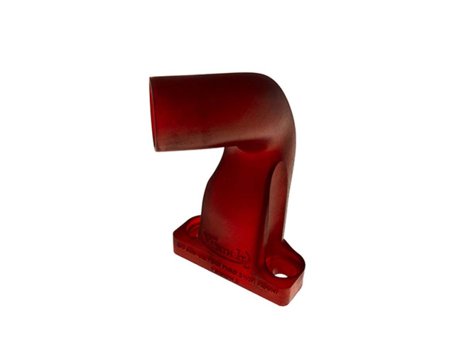 Spruitstuk Dellorto PHBG 24mm Puch Maxi E50 gebogen kunststof rood Wirth It product