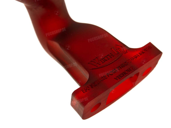 Manifold Dellorto PHBG 24mm Puch Maxi E50 angled plastic red Wirth It