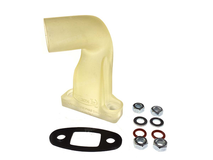 Ansaugstutzen Dellorto PHBG 24mm Puch Maxi E50 Gekrümmt Weiß Wirth It