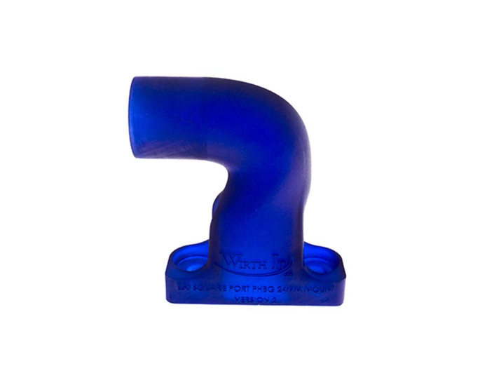 Spruitstuk Dellorto PHBG 24mm Puch Maxi E50 recht kunststof blauw Wirth It