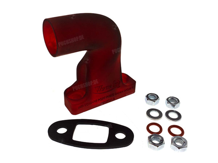 Ansaugstutzen Dellorto PHBG 24mm Puch Maxi E50 Gerade Kunststoff Rot Wirth It