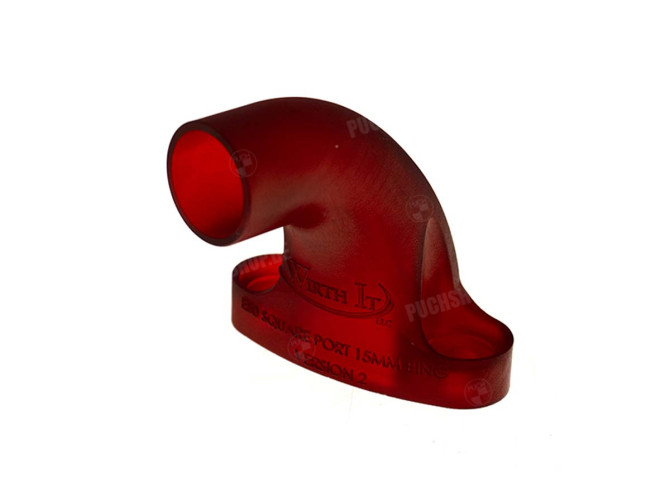 Manifold Bing 15mm Puch Maxi E50 plastic red Wirth It main