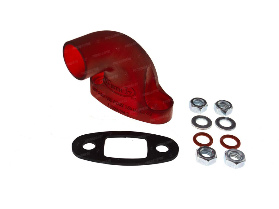 Manifold Bing 15mm Puch Maxi E50 plastic red Wirth It product