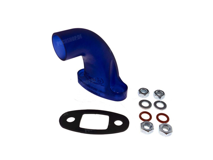 Spruitstuk Bing 15mm Puch Maxi ZA50 kunststof blauw Wirth It