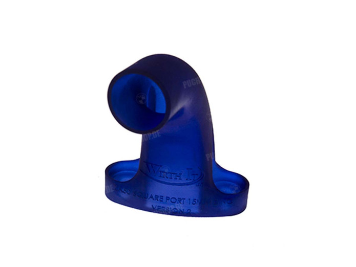 Spruitstuk Bing 15mm Puch Maxi ZA50 kunststof blauw Wirth It