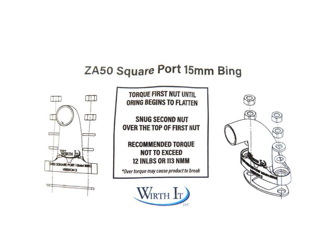 Spruitstuk Bing 15mm Puch Maxi ZA50 kunststof rood Wirth It product