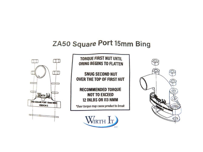 Spruitstuk Bing 15mm Puch Maxi ZA50 kunststof wit Wirth It product