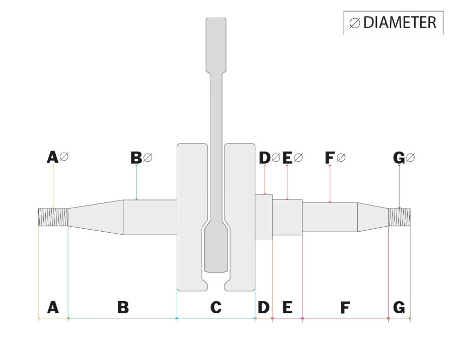 Crankshaft Puch Maxi E50 new model Jasil Top Racing