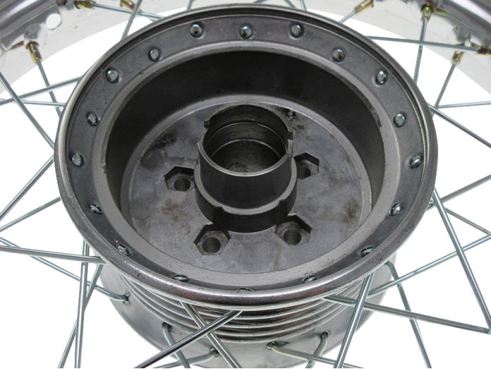 12 inch spoke wheel 12x1.85 chrome Puch DS rear Italcerchio