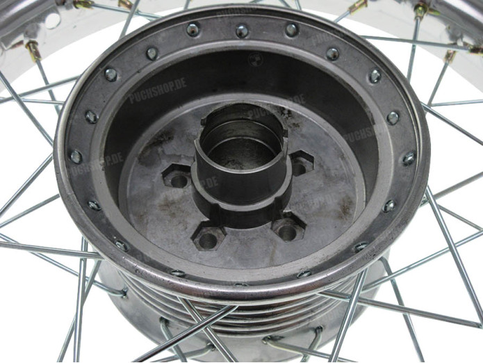 12 inch spoke wheel 12x1.85 chrome Puch DS rear Italcerchio