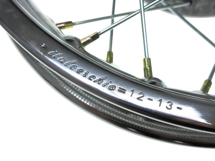 12 inch spoke wheel 12x1.85 chrome Puch DS rear Italcerchio