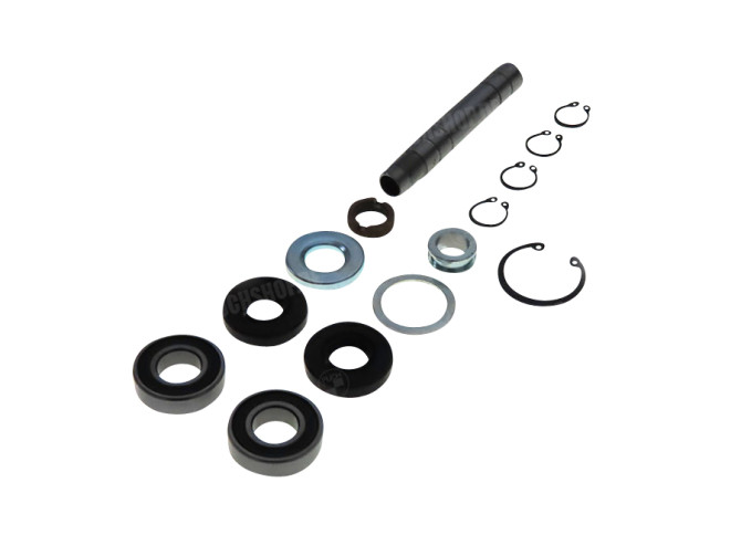 Axle Puch MV50 / DS50 front wheel parts kit with bearings main