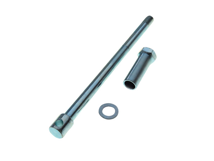 Axle Puch VZ50 front wheel complete