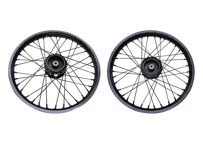 17 inch spaakwiel 17x1.40 aluminium zwart set Puch Maxi S N product