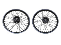 17 inch spoke wheel 17x1.40 aluminium black set Puch Maxi S / N  17 inch spoke wheel 17x1.40 aluminium black set Puch Maxi S / N